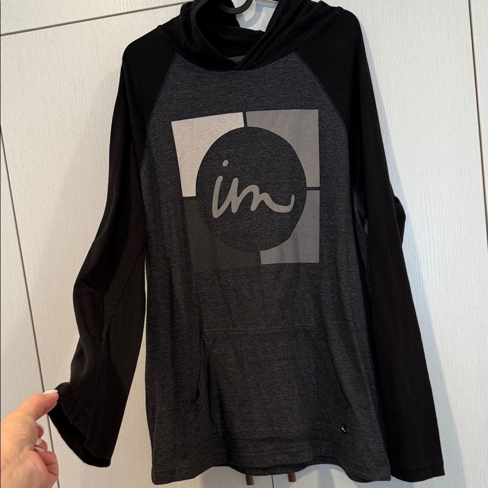 Black and Gray Long Sleeve Hoodie